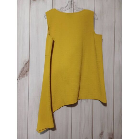 Alfani Shirt Ladies 1x Gold Sleeveless Asymmetrical‎ - Picture 2 of 6